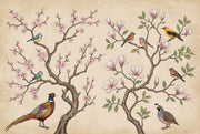 Pink Cherry Wallpaper Cherry Blossom Birds Wall Mural design