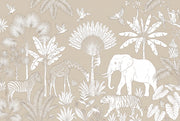 Scenic Landscape Wallpaper Jungle Safari Removable Tropical Wall Decor design