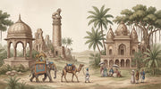 Indian Architecture Wallpaper Elephant Camel Wall Mural design