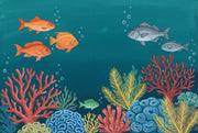 Coral Reef Wallpaper Underwater Removable Fish Wall Decor design