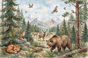 Woodland Wallpaper Forest Removable Mountains Wall Decor design