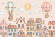 Hot Air Balloon Wallpaper Nursery Sky Kids Wall Mural design