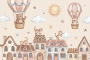 Hot Air Balloon Wallpaper Nursery Removable Kids Room Wall Decor design