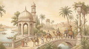 Vintage Architecture Wallpaper Middle Eastern Camel Wall Mural design