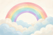 Pastel Rainbow Wallpaper Watercolor Dreamy Removable Wall Decor design