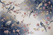 Chinoiserie Wallpaper Floral Branches Birds Wall Mural design