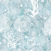 Aqua Blue Abstract Oceanic Pattern Wallpaper design