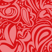 Vibrant Red Abstract Swirl Pattern Wallpaper design