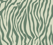 Sage Green Abstract Zebra Stripe Wallpaper design