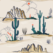 Cream Desert Landscape Wallpaper design
