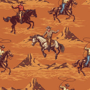 Rustic Western Cowboy Pattern Wallpaper design