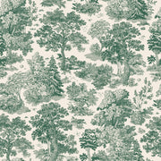 Beige and Green Traditional Botanical Wallpaper design