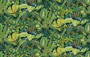 Lush Green Jungle Leaf Botanical Wallpaper design