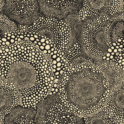 Cream and Black Abstract Dotted Pattern Wallpaper design