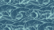 Navy Blue Japanese Wave Pattern Wallpaper design