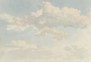 Cream and Blue Cloudy Sky Wall Mural design