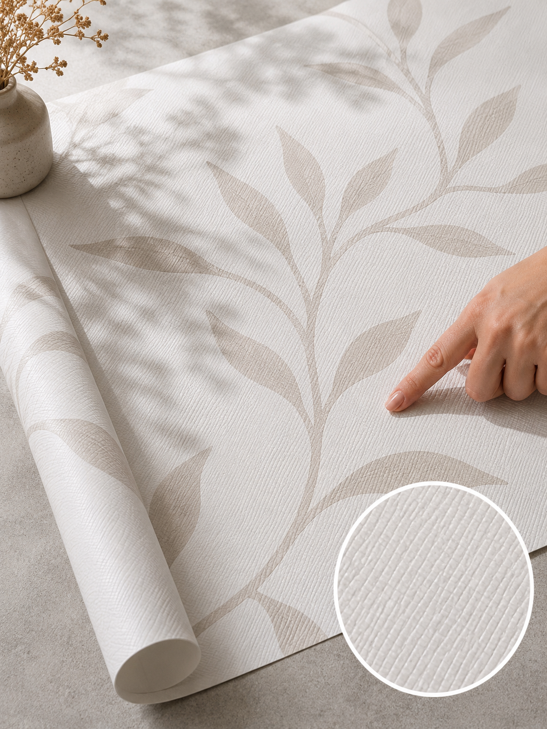 Textured wallpaper material