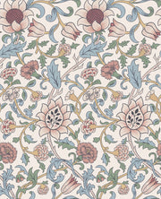 Vintage Floral Wallpaper Blue Leaves Pink Flowers Wall Mural design