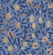 Vintage Floral Wallpaper Blue Orchard Fruit Branches Wall Mural design