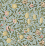 Botanical Fruit Wallpaper Blue Vine Pattern Wall Mural design