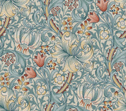 Vintage Floral Wallpaper Teal Scrollwork Pattern Wall Mural design