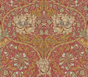 Vintage Floral Wallpaper Red Botanical Vines Wall Mural design