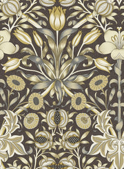 Vintage Floral Wallpaper Olive Botanical Pattern Wall Mural design
