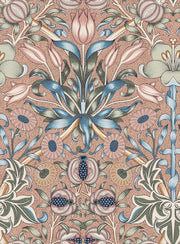Vintage Floral Wallpaper Blue Green Botanical Pattern Wall Mural design