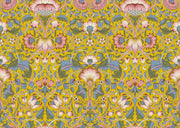 Art Nouveau Floral Wallpaper Mustard Botanical Pattern Wall Mural design