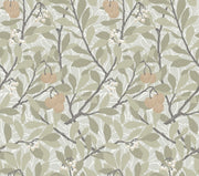 Pear Branch Wallpaper Sage Green Botanical Wall Mural design