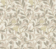 Botanical Leaf Wallpaper Neutral Branch Pattern Wall Mural design
