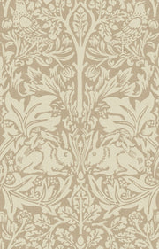 Victorian Damask Wallpaper Beige Botanical Pattern Wall Mural design