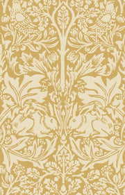 Vintage Damask Wallpaper Mustard Floral Pattern Wall Mural design