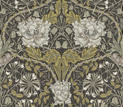 Vintage Floral Wallpaper Dark Botanical Vine Pattern Wall Mural design