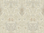 Vintage Damask Wallpaper Sage Gray Botanical Pattern Wall Mural design