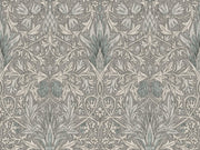 Damask Floral Wallpaper Gray Victorian Pattern Wall Mural design