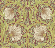 Art Nouveau Floral Wallpaper Green Vine Pattern Wall Mural design