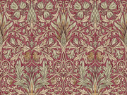 Damask Floral Wallpaper Burgundy Vine Pattern Wall Mural design