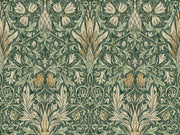 Vintage Floral Wallpaper Green Botanical Pattern Wall Mural design