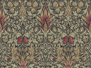 Vintage Floral Wallpaper Dark Green Botanical Pattern Wall Mural design