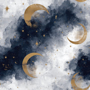 Celestial Wallpaper Moons Stars Removable Wall Decor design