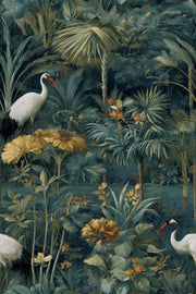 Tropical Birds Wallpaper Palm Leaves Removable Floral Wall Mural design
