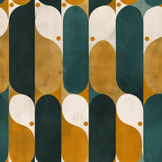 Mid Century Modern Wallpaper Retro Removable Geometric Wall Decor design