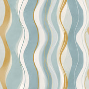 Abstract Wallpaper Wavy Stripes Removable Vertical Wall Decor design
