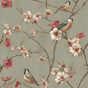 Vintage Birds Wallpaper Floral Removable Nature Wall Mural design
