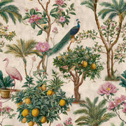 Peacock Wallpaper Floral Tropical Removable Wall Decor design