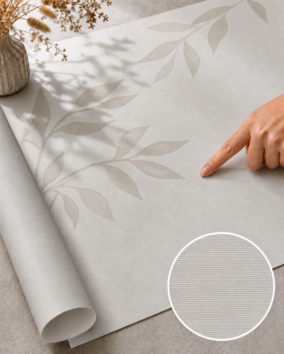 Textured Peel and Stick canvas-textured wallpaper material